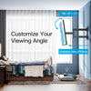 PERLESMITH TV Wall bracket for most 26-60 inch Plasma & Curved TV up to 35kg, Universal TV Bracket Wall Mount with Tilt Swivel Extension, Max VESA 400x400mm