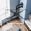 PERLESMITH TV Wall bracket for most 26-60 inch Plasma & Curved TV up to 35kg, Universal TV Bracket Wall Mount with Tilt Swivel Extension, Max VESA 400x400mm