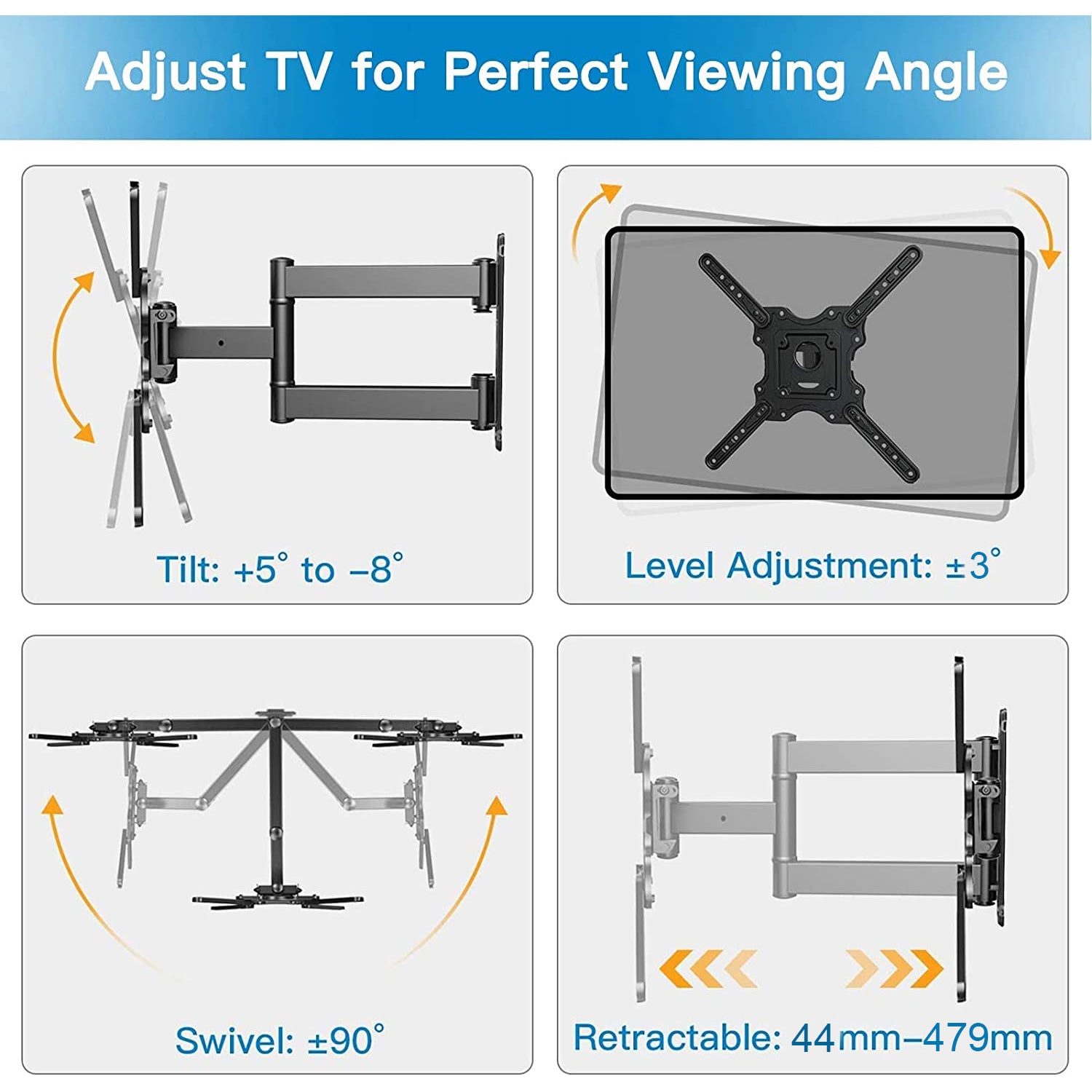 Full Motion TV Wall Mount For 26