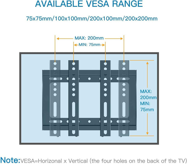 Fixed TV Wall Mount for 17" to 42" TVs