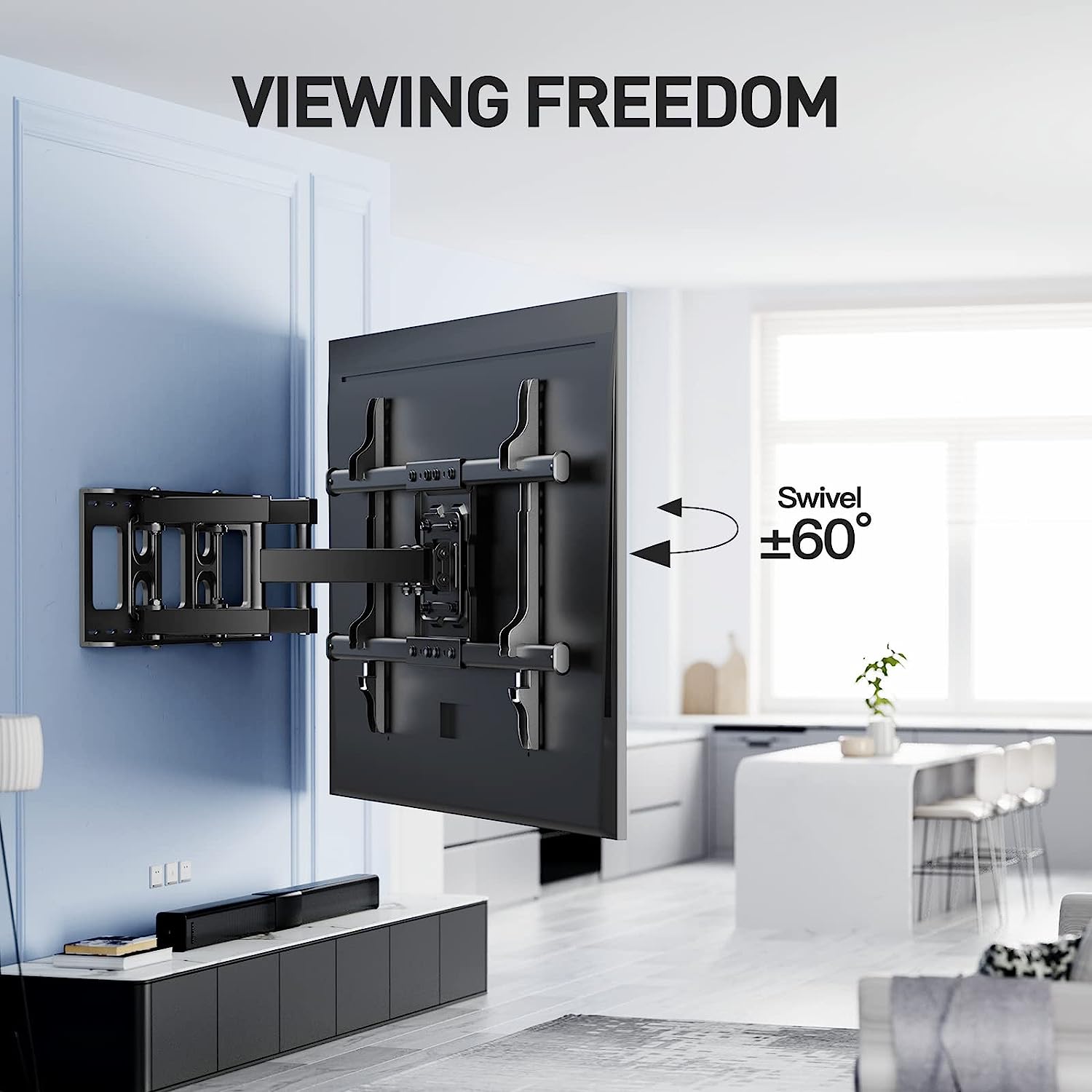 Full-Motion TV Wall Mount For 37