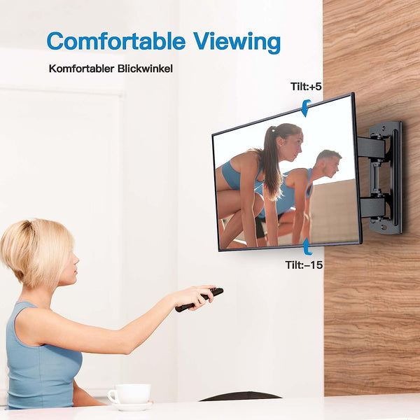 Full-Motion TV Wall Mount For 13" to 42" TVs