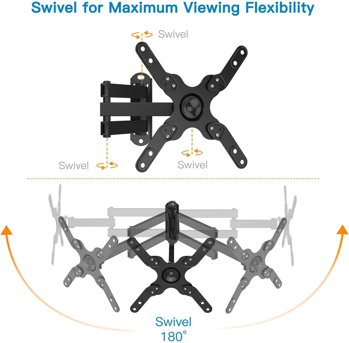 Full-Motion TV Wall Mount For 13