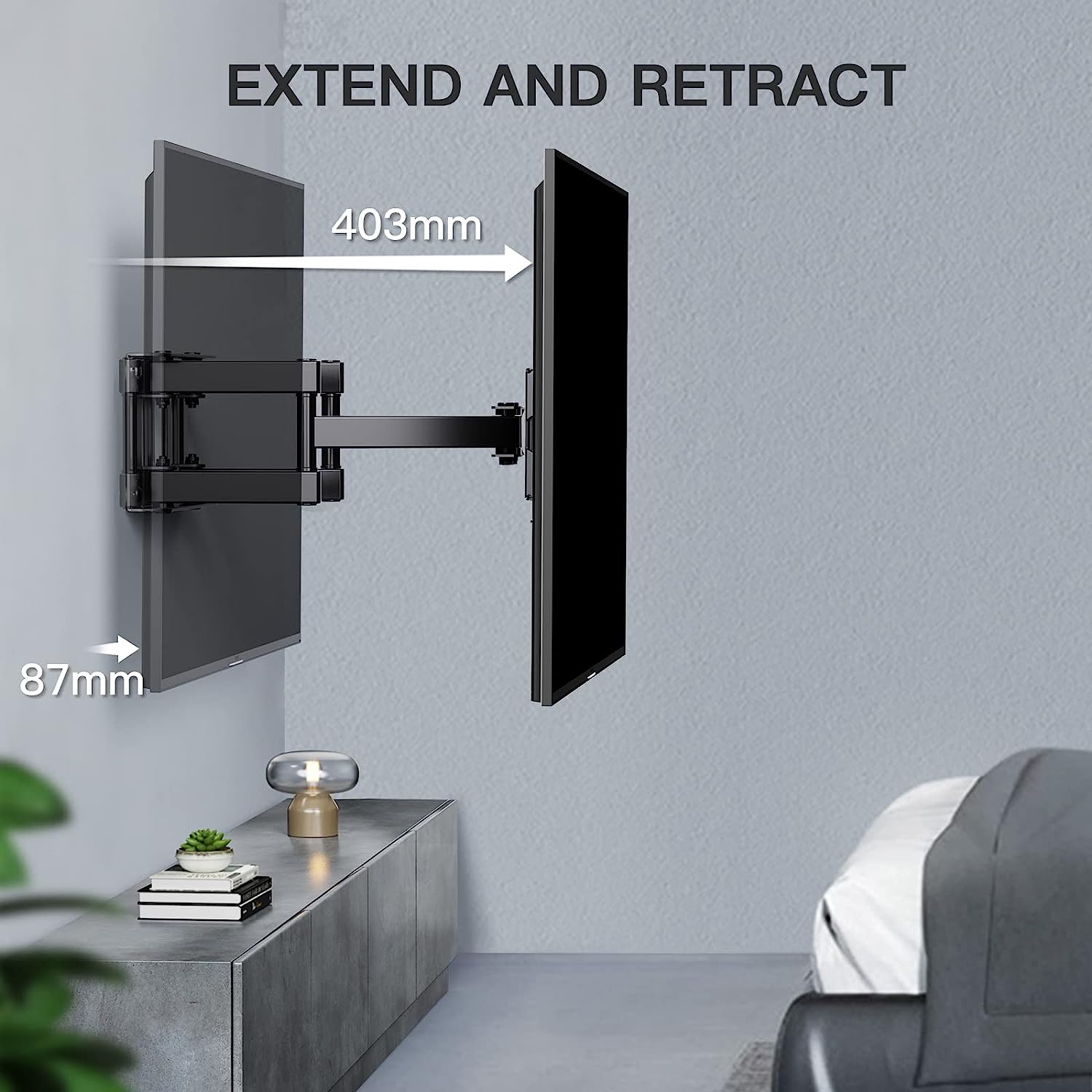 Full-Motion TV Wall Mount For 26