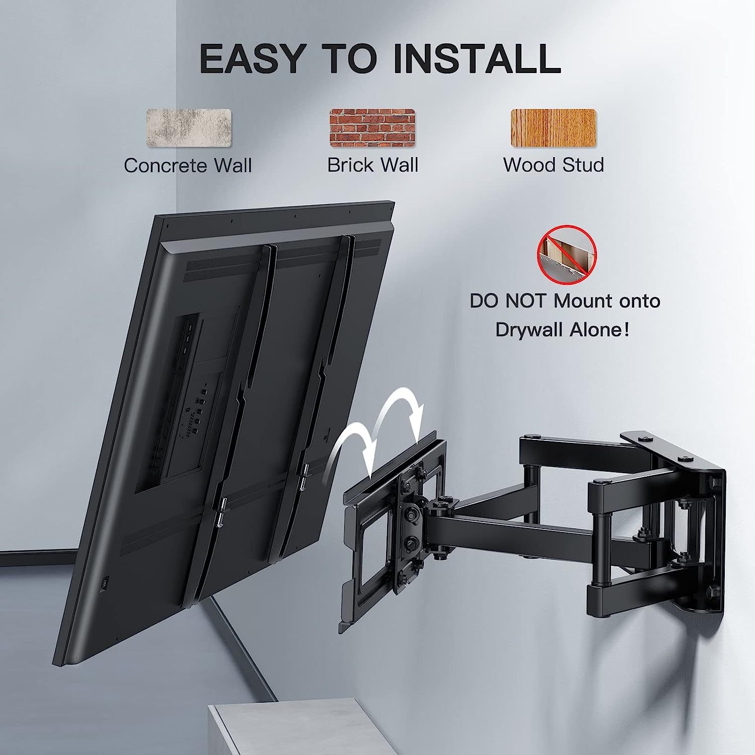 Full-Motion TV Wall Mount For 26