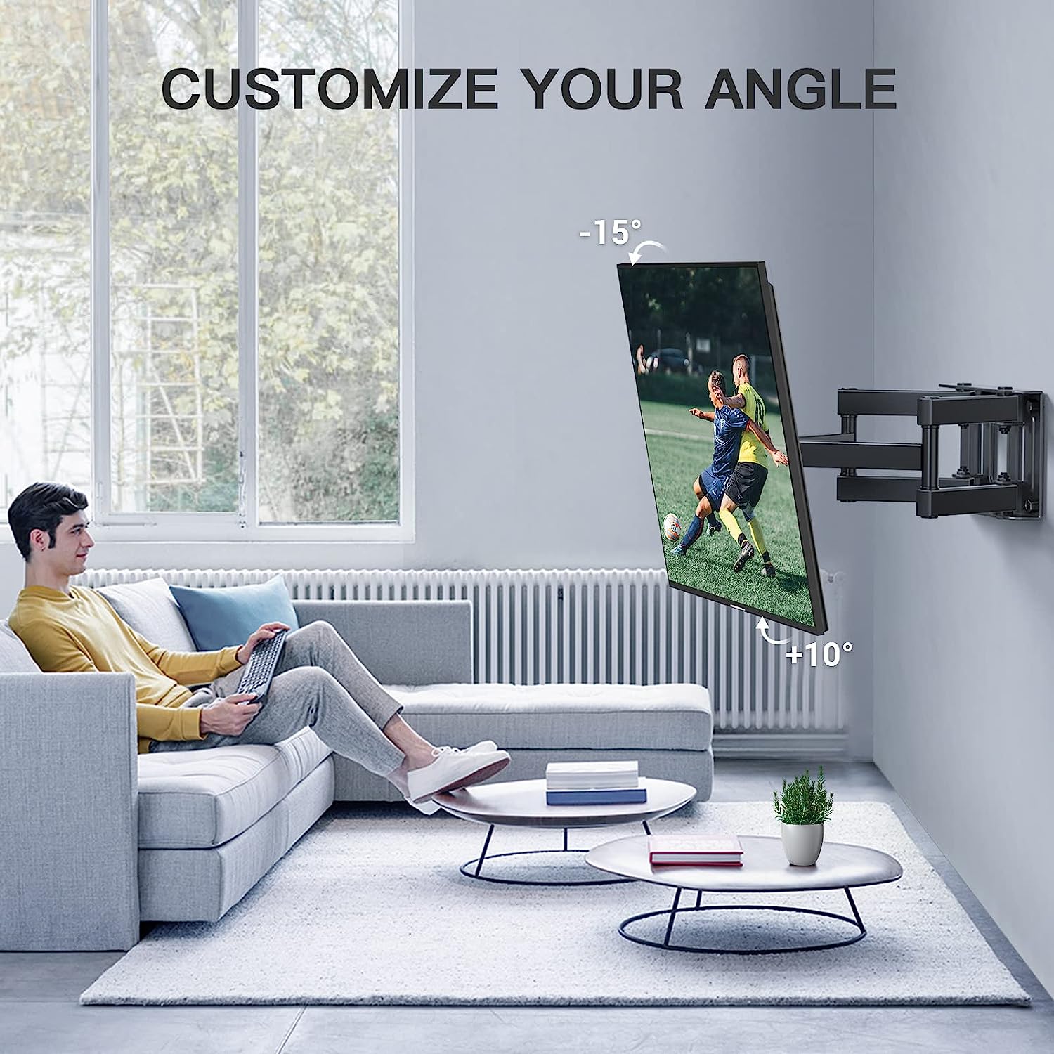 Full-Motion TV Wall Mount For 26