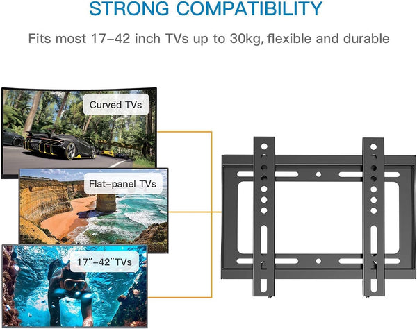 Fixed TV Wall Mount for 17" to 42" TVs