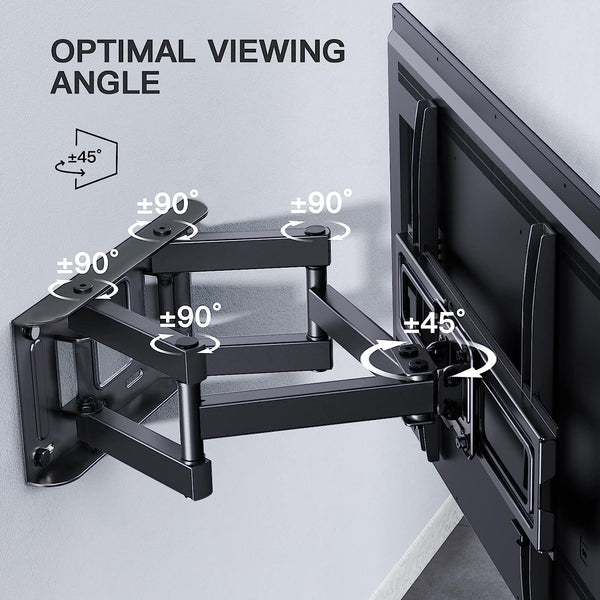 Full-Motion TV Wall Mount For 26" to 65" TVs