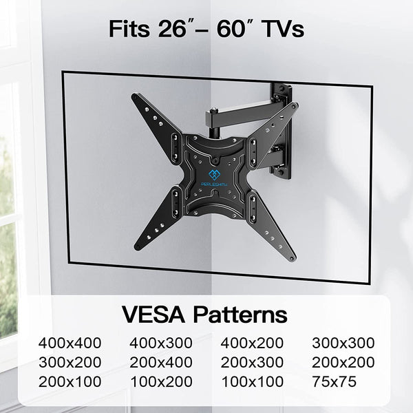 Full Motion TV Wall Mount For 26" To 60" TVs