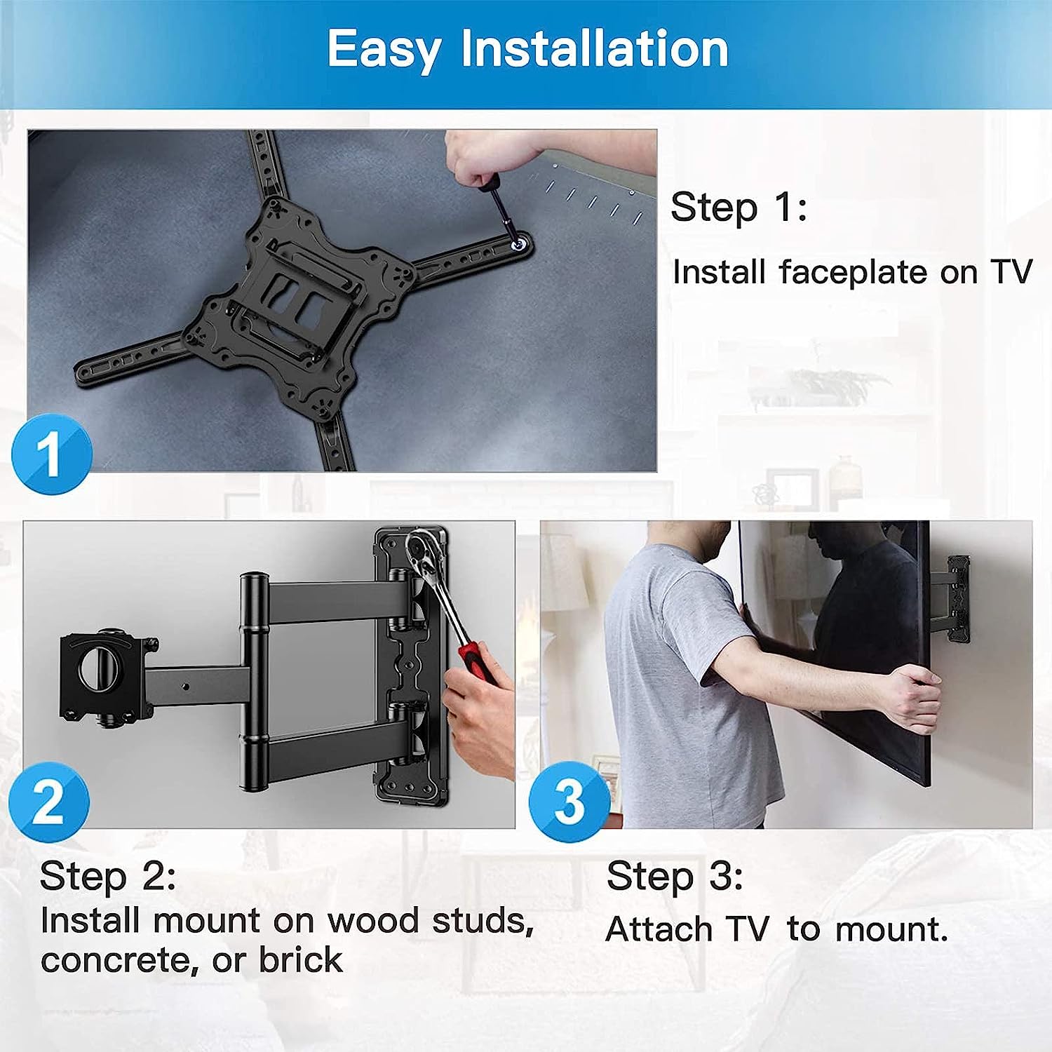 Full Motion TV Wall Mount For 26