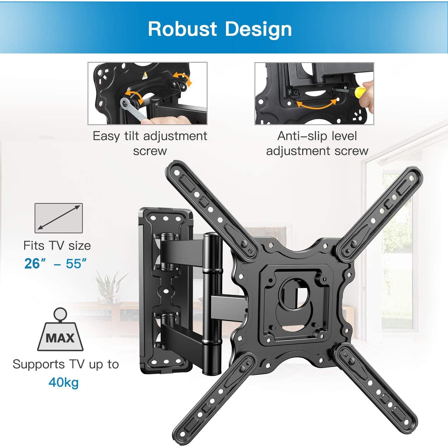 Full Motion TV Wall Mount For 26