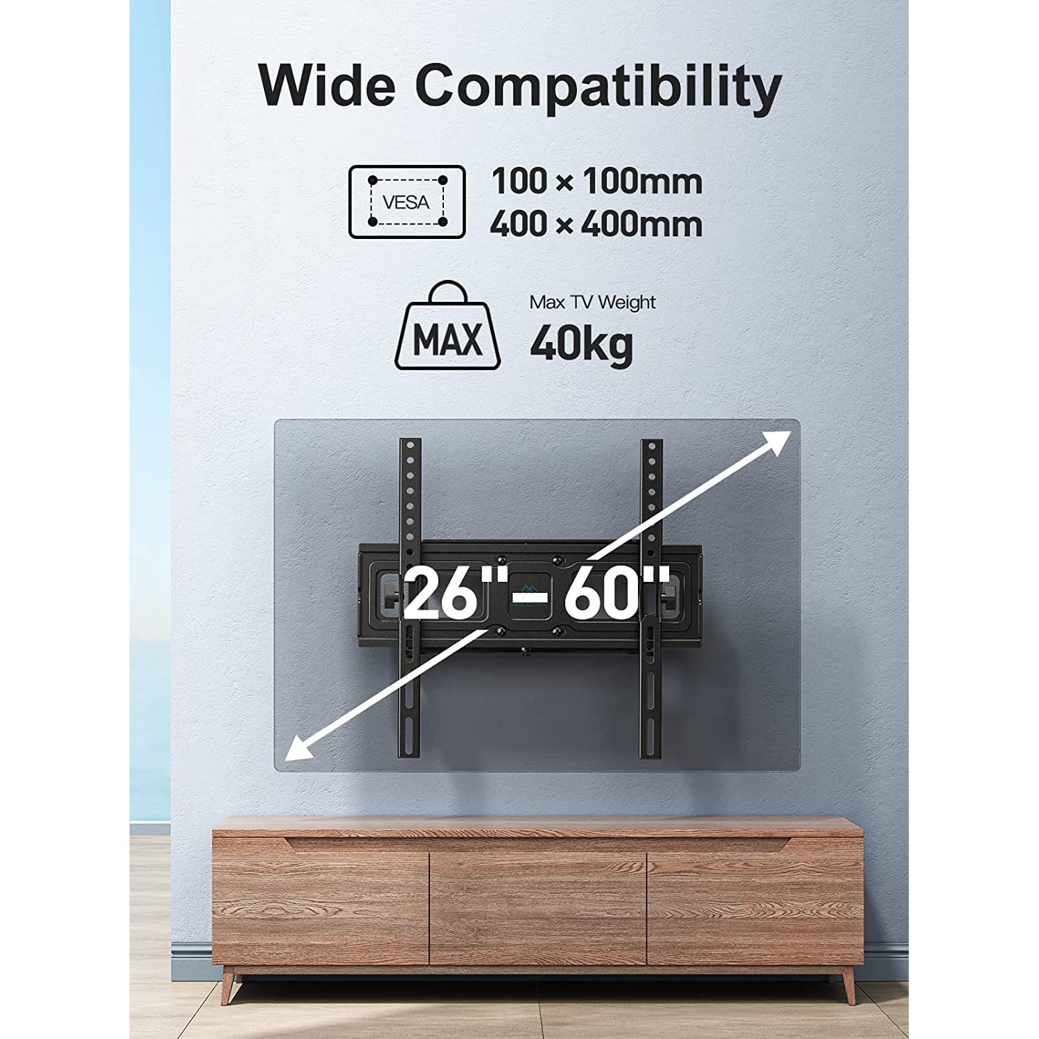 Full-Motion TV Wall Mount For 26