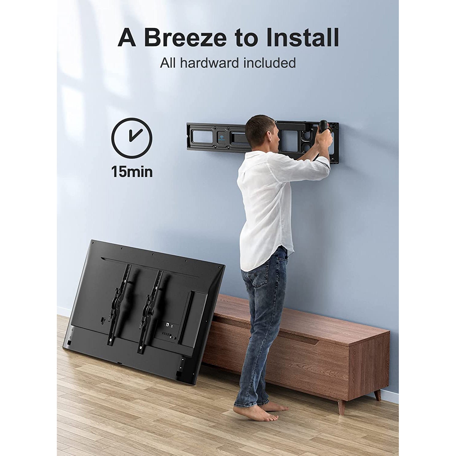 Full-Motion TV Wall Mount For 26