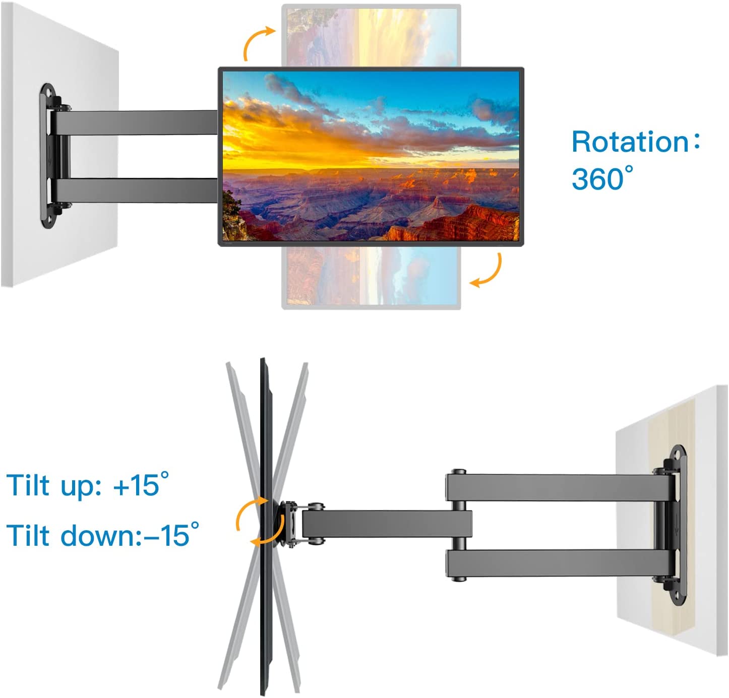 Full Motion TV Wall Mount For 13